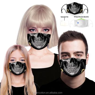 China Yiwu Greencotton Public Place Sublimation Printing Smoke Screen Cotton Polyester FaceMask AdultMask Washable Reusable Custom Wholesale for sale