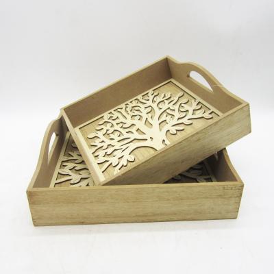 China Europe Tree MDF Wooden Plywood Tray Decoration For Decorative Home Accessories for sale