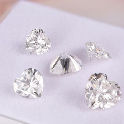 China Jewelry making Tianshizhiyue GRA certificate wholesale price heart cut loose moissanite logo can be customized VVS diamonds D color for sale