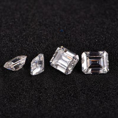 China Jewelry Making Tianshizhiyue GRA Certificate Wholesale Price Emerald Cut 0.2-5ct DEF color moissanites VVS loose diamond moissnites for sale