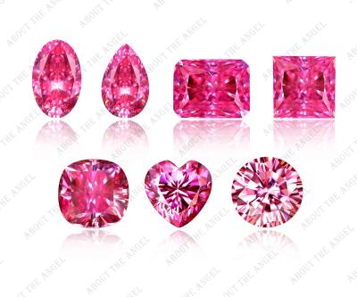 China Jewelry Making Tianshizhiyue GRA Certificate Wholesale Price Pink Color Multiple Color Moissanites VVS Loose Diamonds D Shape for sale