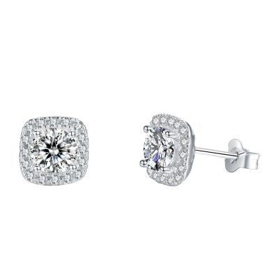 China Vintage Tianshizhiyue Diamond 0.5ct Moissanite Earring High Quality Jewelry Women's Slive925 Sterling Silver Stud Earrings for sale