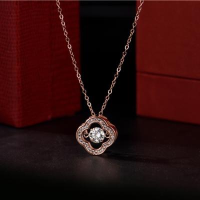 China TianShiZhiYue Simple Women's Party Jewelry Engagement Wedding Anniversary Cute Moissanite Pendant Necklace 0.5ct Jewelry for sale