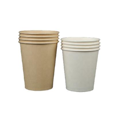 China 8oz-16oz Kraft Paper Disposable Single Wall Coffee Cups For Hot Coffee for sale