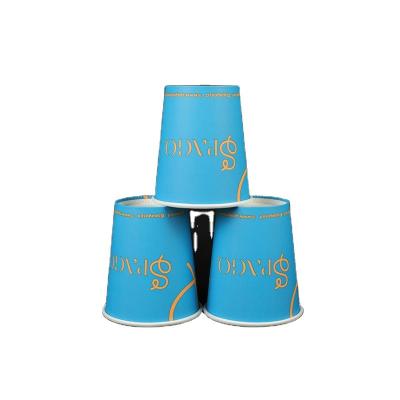 China Customized Disposable Blue Labeled Printing Cups for sale