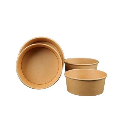 China Various Good Quality Round Disposable Promotional Disposable Kraft Paper Bowl for sale