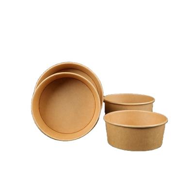 China Wholesale Disposable High Quality Best Price Brown 750ml Kraft Paper Bowl for sale