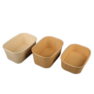 China Chinese Manufacturer Disposable Rectangular Rectangular Paper Bowl 1000ml Packaging for sale