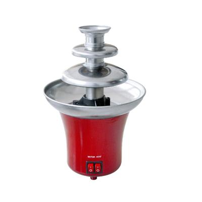 China Mini Household Electric Chocolate Fountain Stainless Steel Cheese Fondue Fountain with Detachable Tower for sale