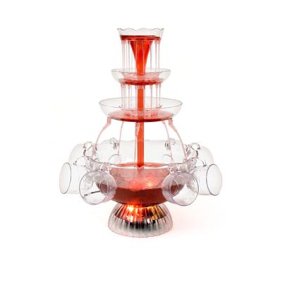 China WF03 Household Hot Sales 3 Tier Wedding Plastic Wine Fountain Cocktail Fountain for sale