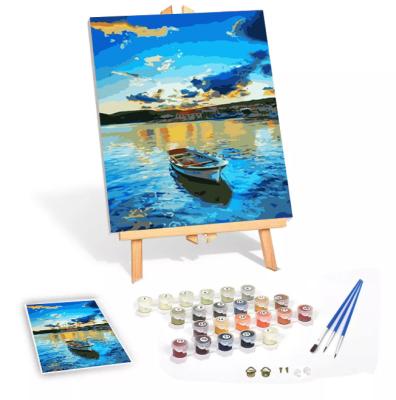 China YH-002 Japan Style Landscape DIY Oil Painting On Canvas Home Decoration Gift Handmade Paint By Numbers for sale