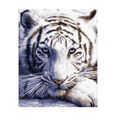 China Wholesale Impressionist Series Tiger Animal Oil Painting On Canvas Frames Kids DIY Paint By Numbers For Home Decoration for sale