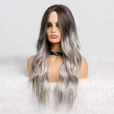 China All Hot Selling Cosplay Wig Part Skin Color Long Wigs Medium Wavy High Temperature Natural Wave Hair Synthetic Hair for sale