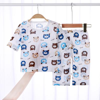 China New 2021 casual children's clothing suits, children's autumn and winter clothing pajamas, cotton baby girls' clothing short-sleeved suit for sale