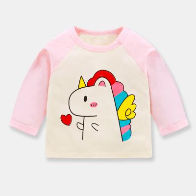 China Round loose cuffs children's round neckline decoration casual stretch cartoon pattern neck top for sale