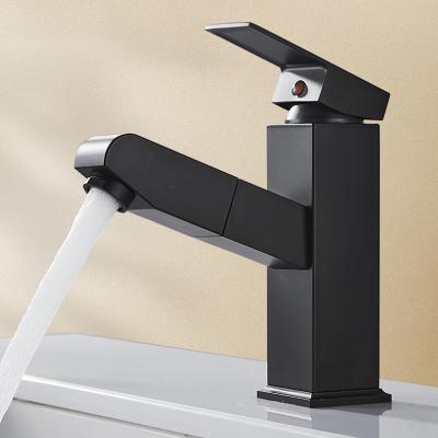 China Hot And Cold Modern Bathroom Faucet Handle Stainless Steel Vanity Basin Single Metered Sink Mixer Taps Faucets Manufacturer for sale