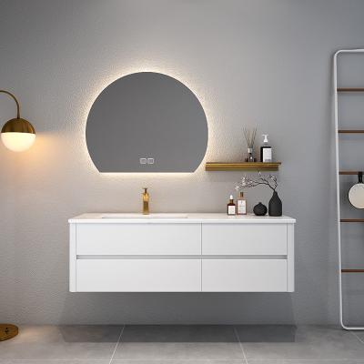 China Eco - Friendly Luxury Wall Mounted Bathroom Vanity Multiple Colors for sale