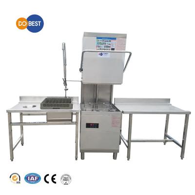 China Automatic Stainless Steel pass through Dishwasher for Hotel/Lifting dishwasher for sale