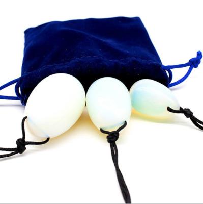 China Wholesale Natural Gemstone Jade Yoni Eggs Vaginal Tightening Opal Crystal Healing Yoni Eggs Women's Kegel Exerciser From China for sale