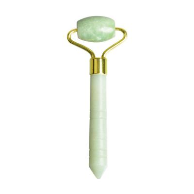 China 100% Xiuyan Natural Facial Jade Roller Mini Facial Eye Massage Roller Face Gua Sha Beauty Green Jade Roller for sale