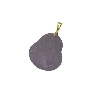 China CLASSIC Natural Jade Buddha Pendant Emerald Carved Agate Buddha Jewelry Necklace Pendant for sale