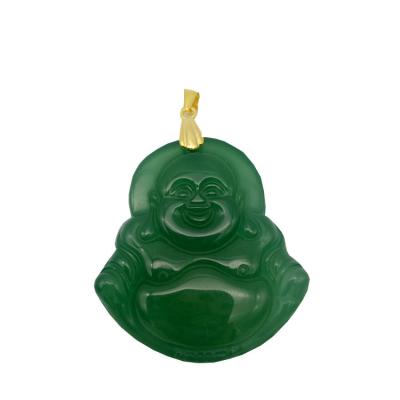 China Jade Buddha Pendant Jewelry CLASSIC Buddha Necklace Agate Stone Buddha Charm Carved Jade Pendant for sale