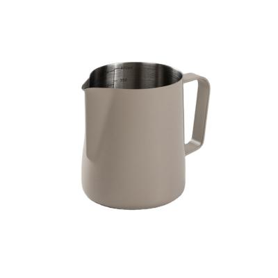 China Hot Selling Viable Stainless Steel Milk Frothing Jug Coffee Latte Espresso Non-Stick Coating Pitcher for sale