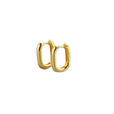 China Tasty Minimal Jewelry 925 U Silver Gold Plated Alphabet Letter Earring Stud /Tiny /Fancy Jewelry for sale