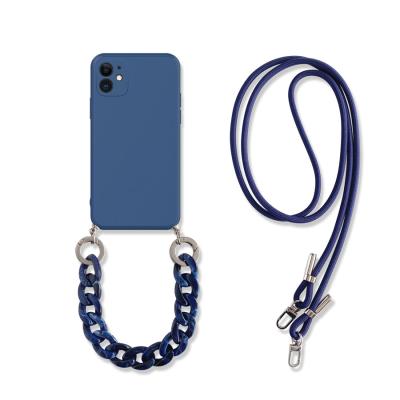 China New Lightweight Weighted /Anti-Crash/Dust-Proof Design Technology Accessories Cell Phone Case With Glass Chain Lanyard for sale