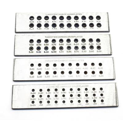 China Jewellry Jewelry Wire Draw Plate 0.26-2.8cm For Jewelry Making 5 Type Holes Around Gold Silver Wire Drawing Board for sale