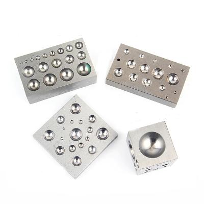 China Easy Operation Jewelry Dapping Punches Set Stainless Steel Dapping Block DIY Craft Tools For Jewelry Machine for sale