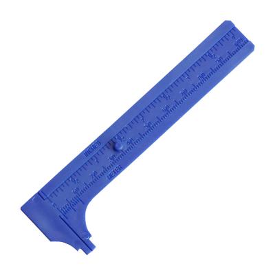 China Professional Wholesale Portable Scale pp Plastic Vernier Calipers Customized Manufacturer Blue 0-100MM Dual Calipers for sale