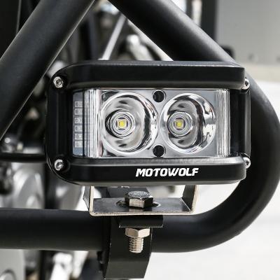 China Motowolf 5 75 Inch Headlamps Eagle Light 25w Luces De Auto Police Blue Water Motorcycle Strobe Led for sale