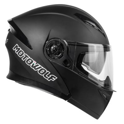 China MOTOWOLF ABS Moto Men Riding Full Face Breathable Motorcycle Helmets With Double Lens for sale