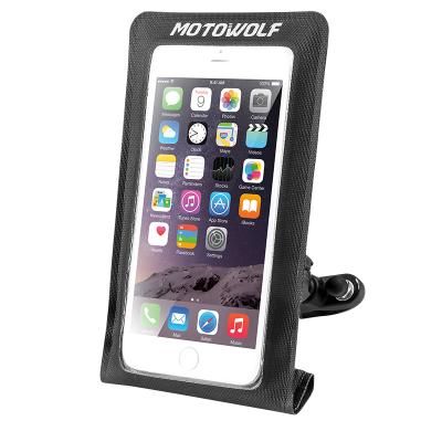 China MOTOWOLF Aluminum Waterproof Screen touch Motorbike bicycle cell phone holder motorcycle accessories for sale