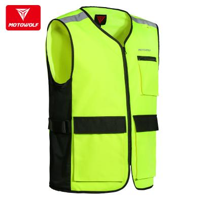 China Motowolf Custom Motorcycle Vest Reflective Design Cycling Vest Jacket for Motorbike for sale