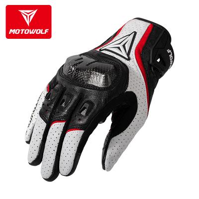 China MOTOWOLF Gloves Leather Winter Guantes Para Moto Racing Motorcycle Racing Gloves For Bike Scooter for sale