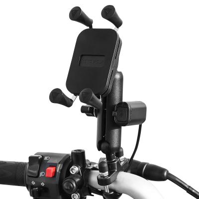 China Motowolf Motorcycle Phone Holder Handlebar Iphpone 11 Mount Bike Mobile Stand With Charger for sale