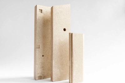 China Sandy Rectangle Refractory Insulation Board 1000x610mm Heatproof for sale