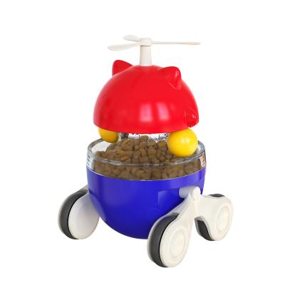 China Viable Christmas Cat Toy Pulley Leaking Ball Feeder Cat Self-Hey Turntable Windmill Toy for sale