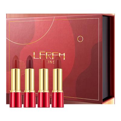 China Matte Lipstick Set Box Color Development Waterproof And Moisturizing Mist Suitable For All Occasions 4 Colors Chinese Style for sale