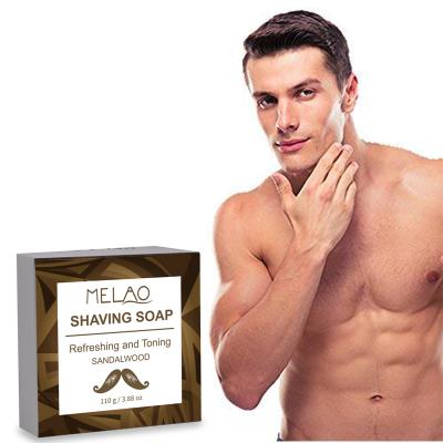 China Rich Foam OEM ODM Replenishing & Toning Sandalwood Amino Acid Factory Men Shaving Soap for sale