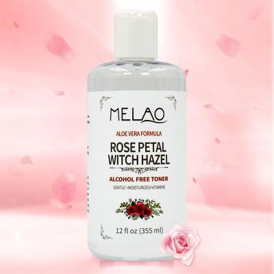 China Private Label Rose Petal Witch Hazel Hydrating Skin Care Toner 335mL New Acen Organic Face Toner for sale