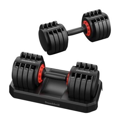 China Quick Lock Men's Health Adjustable Detachable Cast Iron 25kg Dumbbell Dumbbell Set for sale