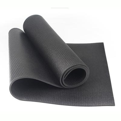 China Non-slip High Density Custom Printed Workout 6mm Eco-Friendly Black PVC Yoga Mat for sale