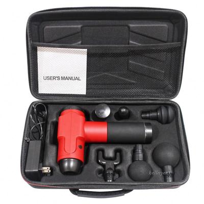 China Custom Body Logo 12v Heated Thera E Brushless Massage Gun With Eva Hard Case for sale