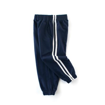 China Fade Proof Fashion Kids Little Color Baby Boys' Autumn Sporty Contrast Side Striped Sweatpants for sale