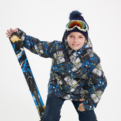 China Outdoor Kids Frontier Jacket Kids Breathable Waterproof Ski Suit Boys Girls Winter Windproof Jacket Pants Two Piece Set for sale