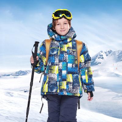 China Outdoor Kids Frontier Jacket Kids Breathable Waterproof Ski Clothing Suit Boys Girls Windproof Winter Jacket Pants Two Piece Set for sale