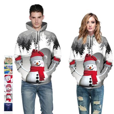 China Anti-pilling new border design Panda Digital Print Christmas Couple Autumn Baseball Fashion Streetwear Hoodie for sale